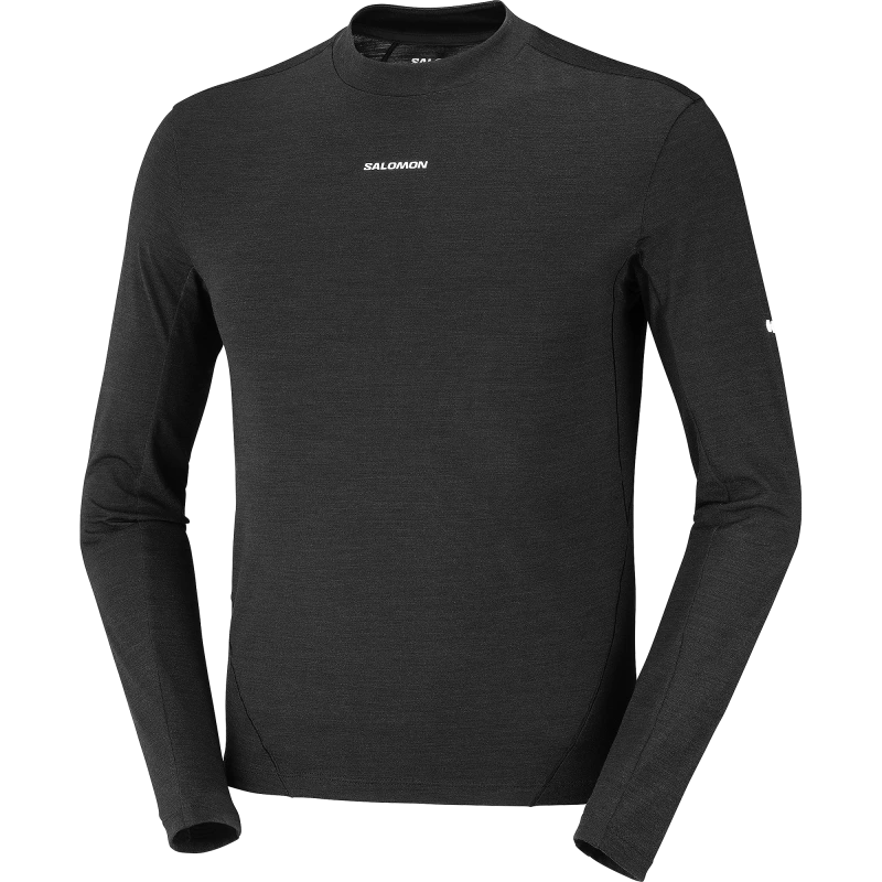 Pánske tričko Salomon SENSE MERINO LS TEE Black