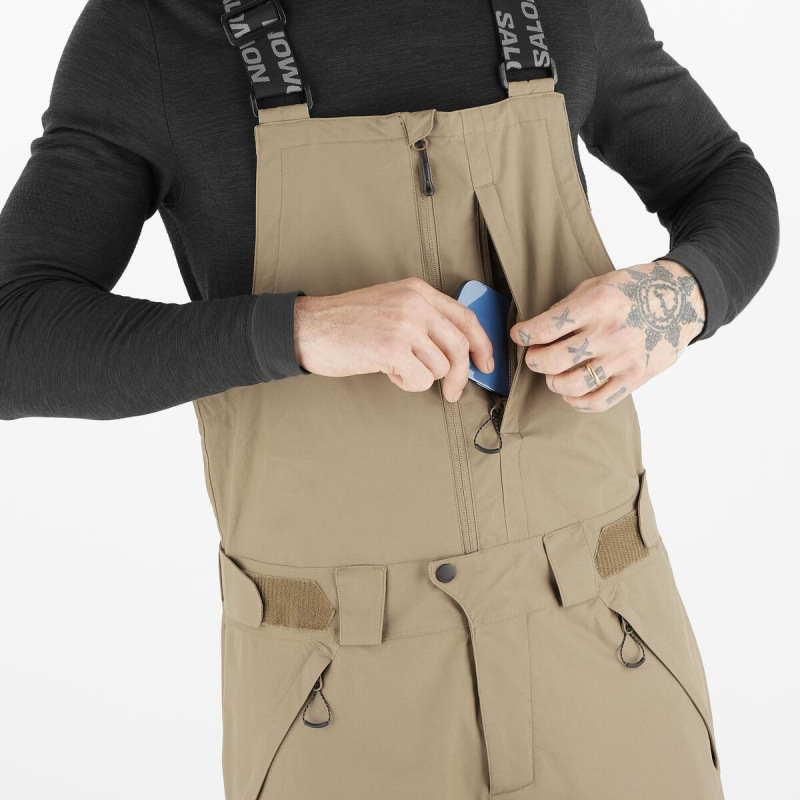 Pánske oteplovačky TRANSFER BIB PANT SHITAKE/DEEP BLACK 3