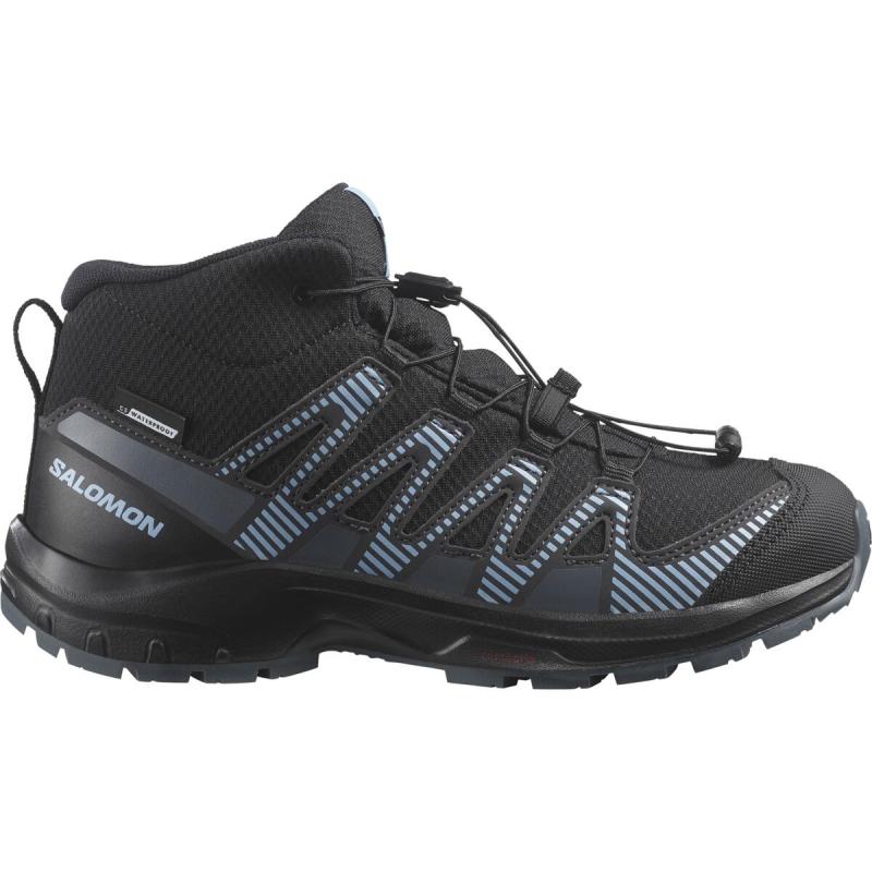 Detská nepremokavá obuv Salomon XA PRO V8 MID CSWP J Black/Neptun/A