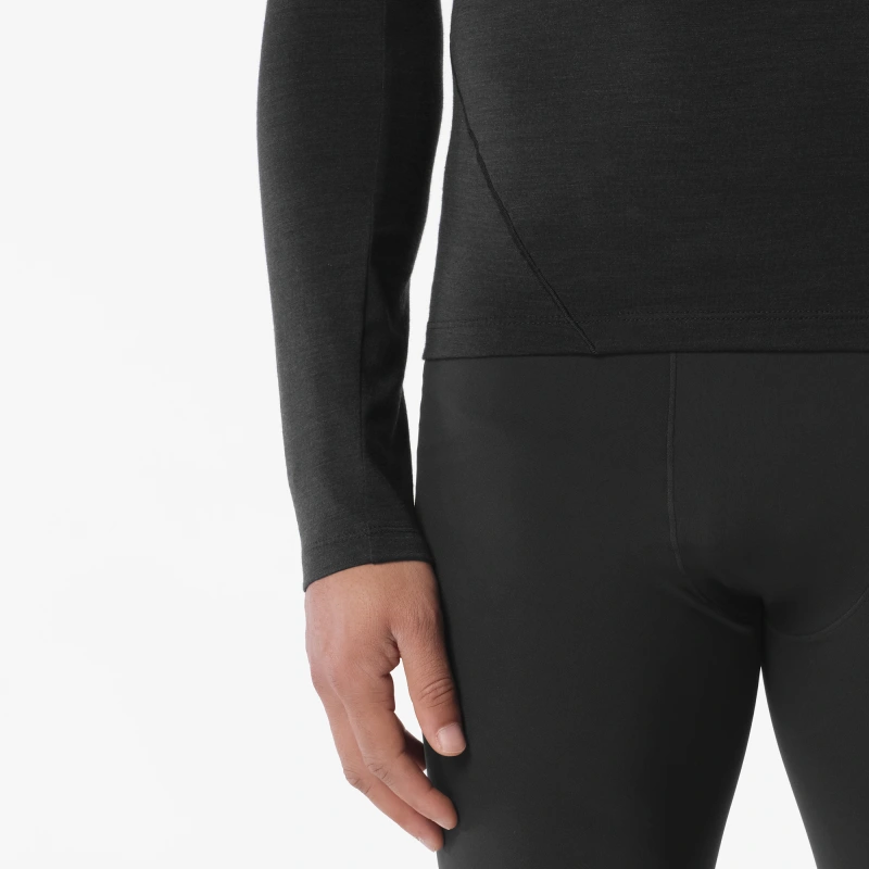 Pánske tričko Salomon SENSE MERINO LS TEE Black 4
