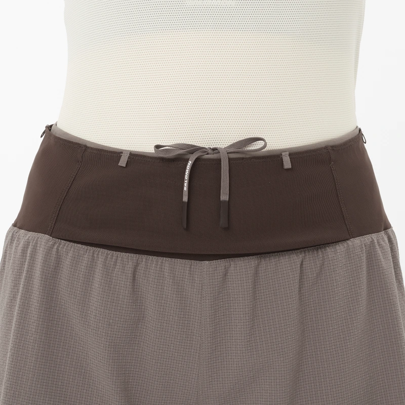 Dámske bežecké nohavice Salomon SENSE AERO 2IN1 TRAIL 5W IRON 1