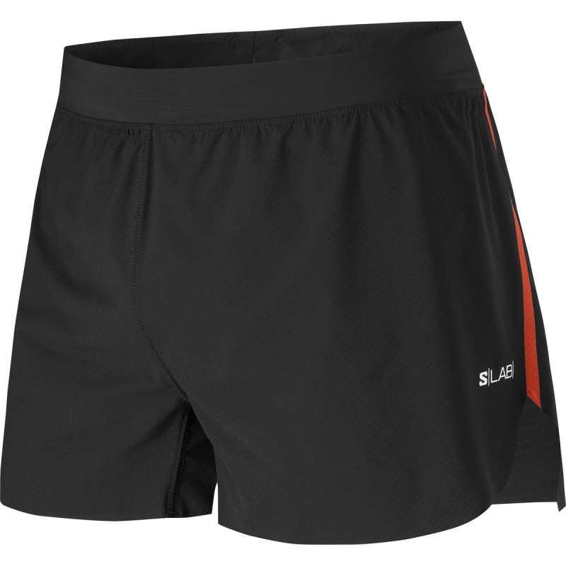 Pánske bežecké trenky Salomon S/LAB SPEED SPL SHT 3'' M DEEP BLACK/Fie