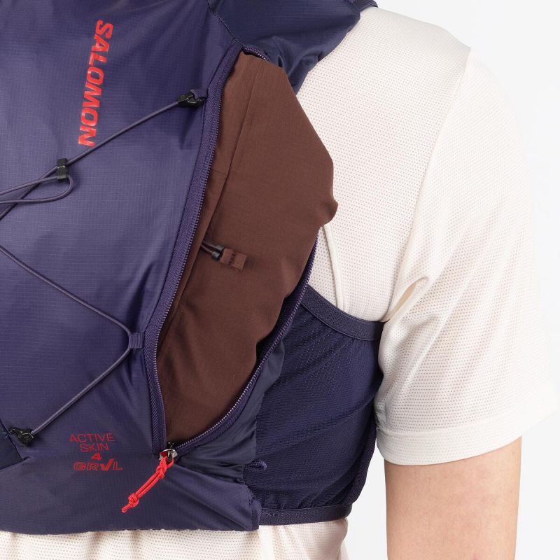 Bežecký batoh Salomon ACTIVE SKIN 4 GRVL SET MARITIME BLUE/Ast 4