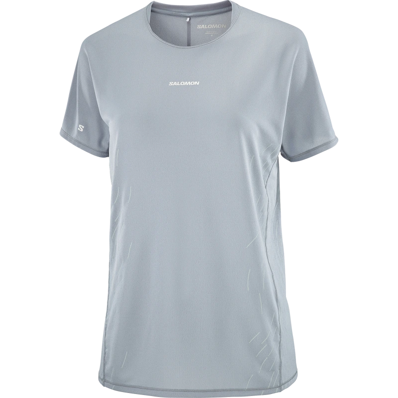 Dámske bežecké tričko Salomon SENSE AERO SS TEE GFX W TRADE WINDS / PEARL BLUE