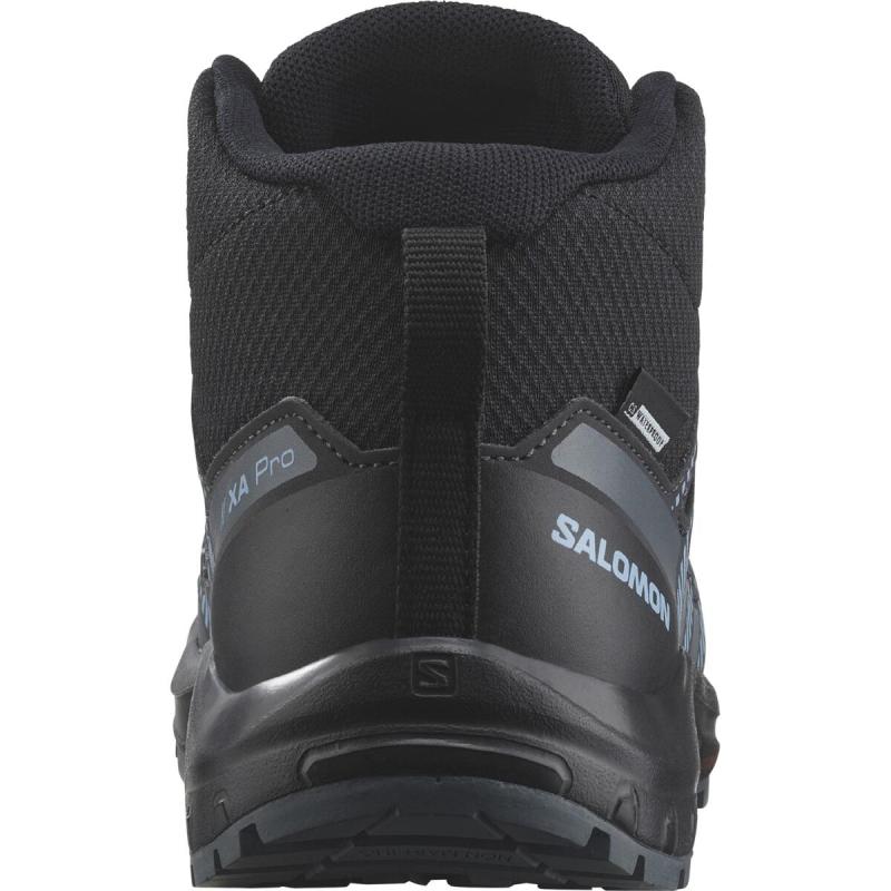 Detská nepremokavá obuv Salomon XA PRO V8 MID CSWP J Black/Neptun/A