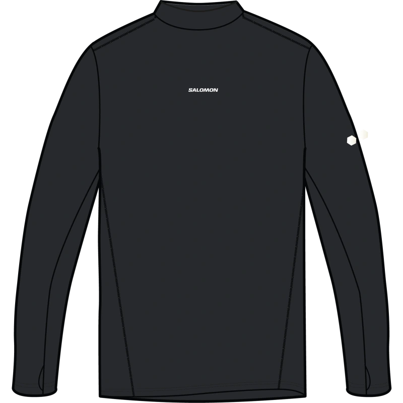 Pánske tričko Salomon SENSE MERINO LS TEE Black 1