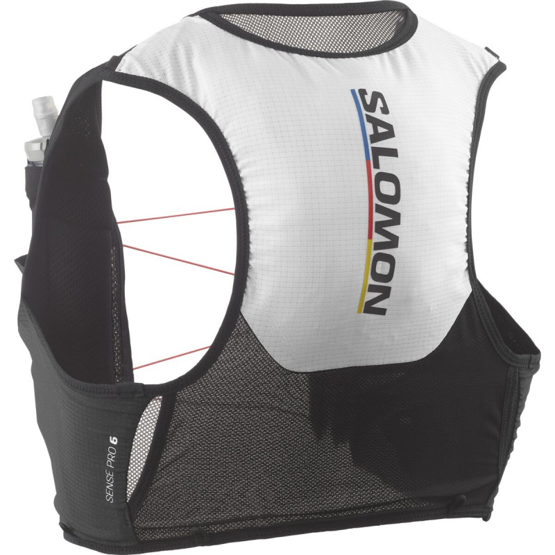 Bežecká vesta Salomon SSENSE PRO 6 RACE FLAG SET BLACK/WHITE