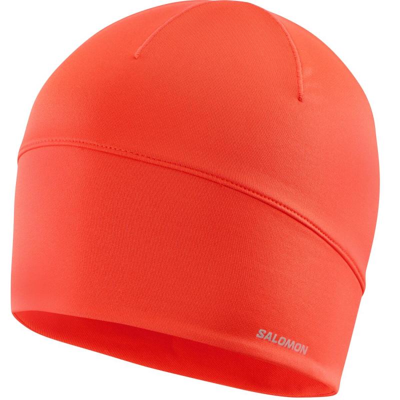 Čiapka Salomon ACTIVE BEANIE CHERRY TOMATO/Refle