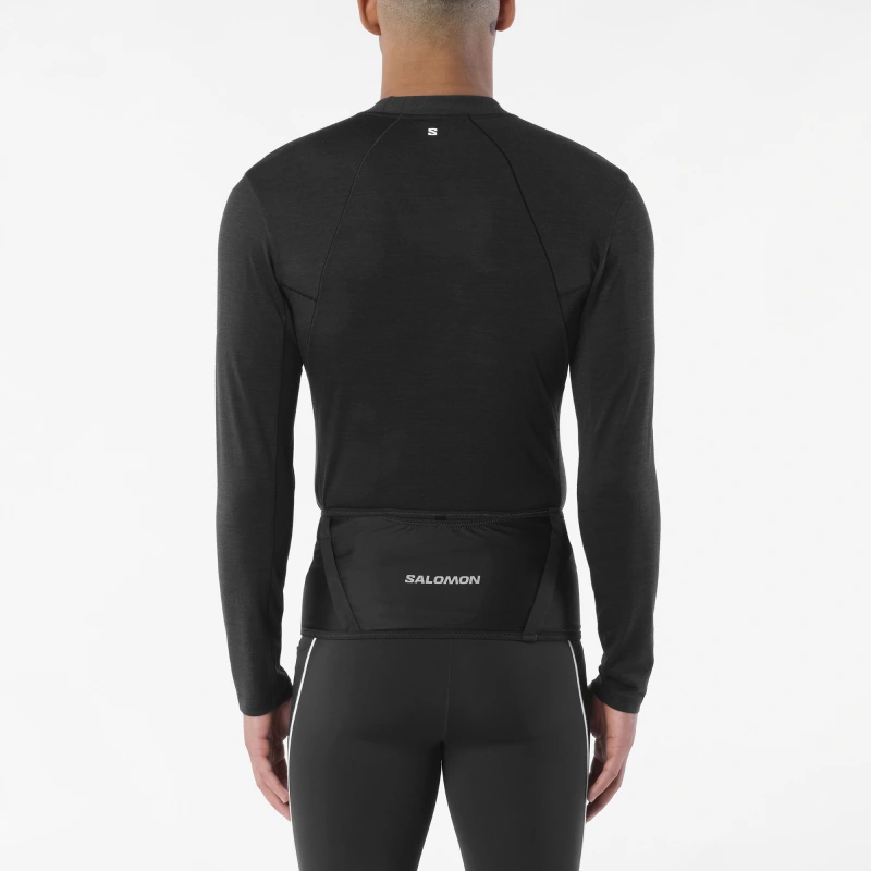 Pánske tričko Salomon SENSE MERINO LS TEE Black 6
