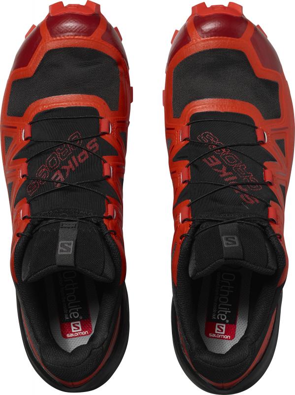 Pánska trailová obuv Salomon SPIKECROSS 5 GTX Black / Red Dahlia