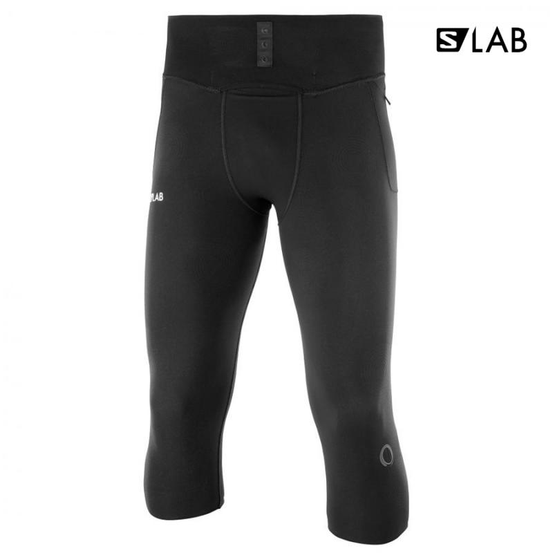 Pánske bežecké nohavice Salomon S/LAB NSO MID TIGHT M Black