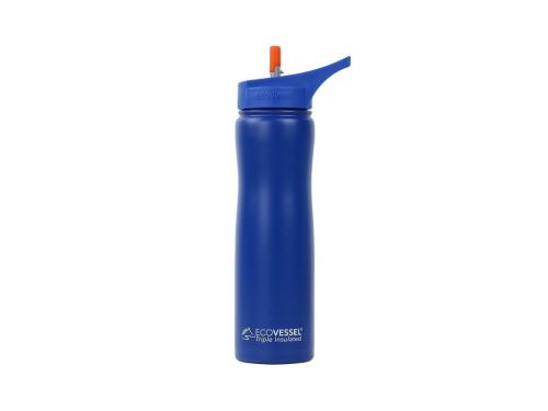 Termo fľaša Eco Vessel 670 ml so sosákom tmavomodrá