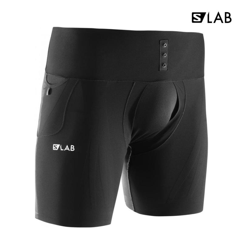 Bežecké nohavice S/LAB SUPPORT HALF TIGHT -Blac