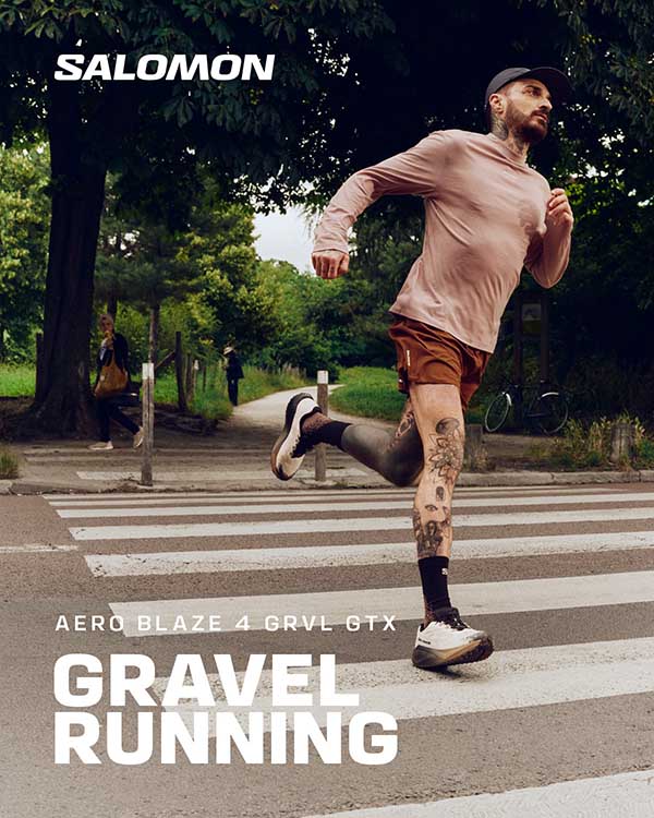 Salomon gravel running na jeseň v obuvi Aero Blaze 4 GRVL GTX