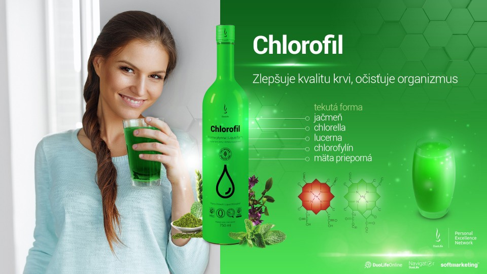 duolife chlorofil zelene potraviny jacmen chlorela energia vitalita alkalicky ucinok  bio sansport