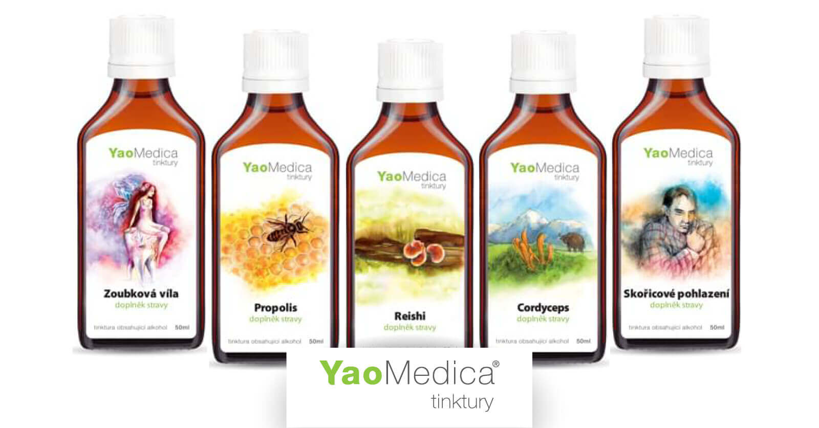 tinktury yaomedica - liecive bylinne zmesy s vitalnymi hubami - tradicka cinska medicina