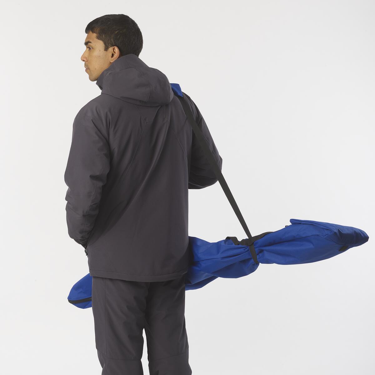 Výhody vaku Salomon ORIGINAL Nastaviteľný dizajn  Jednoduchý systém umožňuje nastaviť dĺžku vaku podľa lyží od 160 do 210 cm – či už prenášaš jeden pár zjazdových lyží alebo dva páry bežiek.