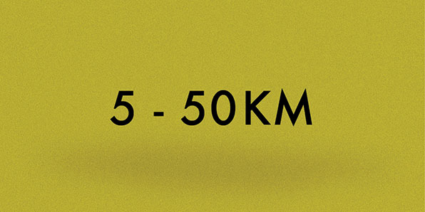 5 - 50 km beh