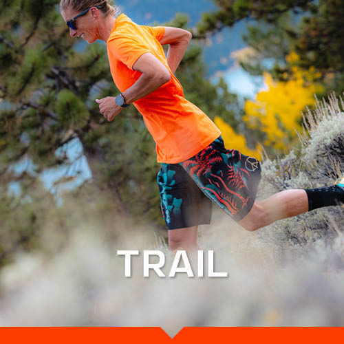 Trailrunning - Zmiešaný terén v prírode, výbehy do kopcov, lesy, mierne technické úseky. Vyvážená trakcia a ochrana chodidla.